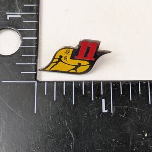 Vintage Chinese Enamel Sports Pin 11th National Games Relay Baton Running Badge